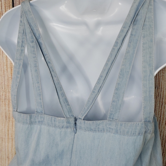 Fabletics Liza chambray denim strappy romper *BOGO* - Picture 4 of 6